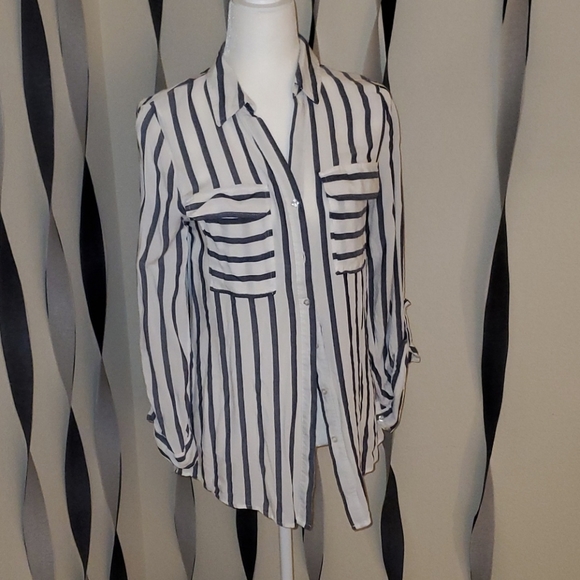Button down, striped. - Picture 1 of 4